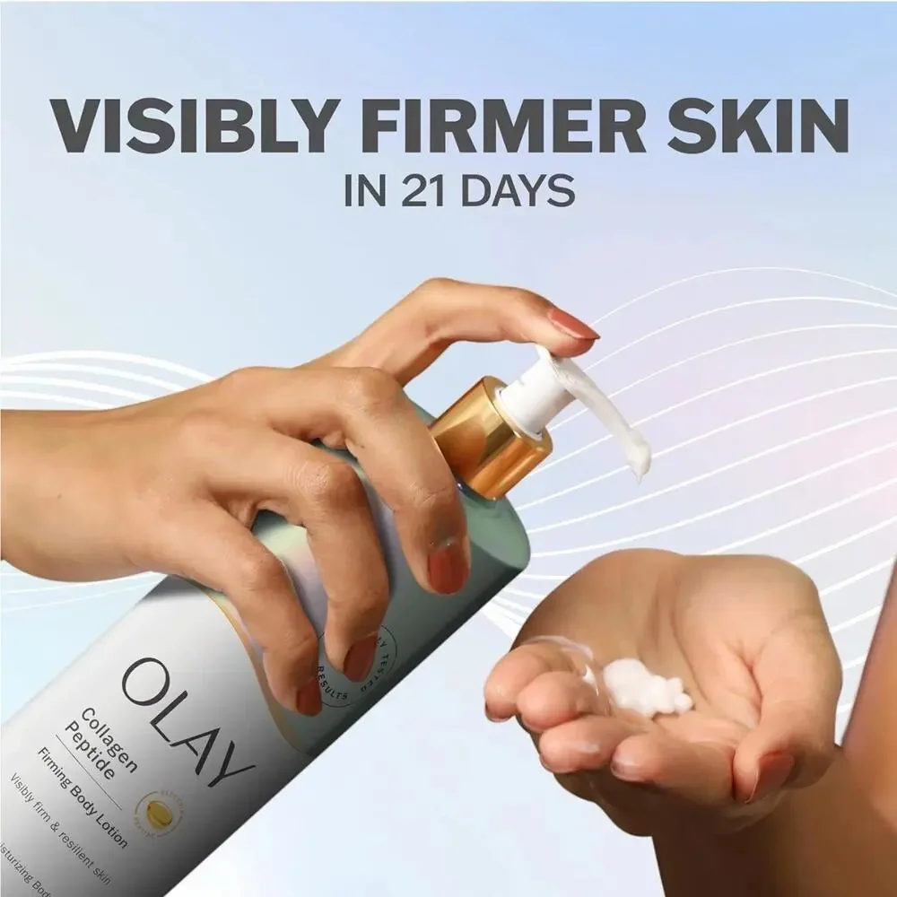 Olay Body Lotion for Women, Firming with Collagen Peptides Serum, 17 fl oz